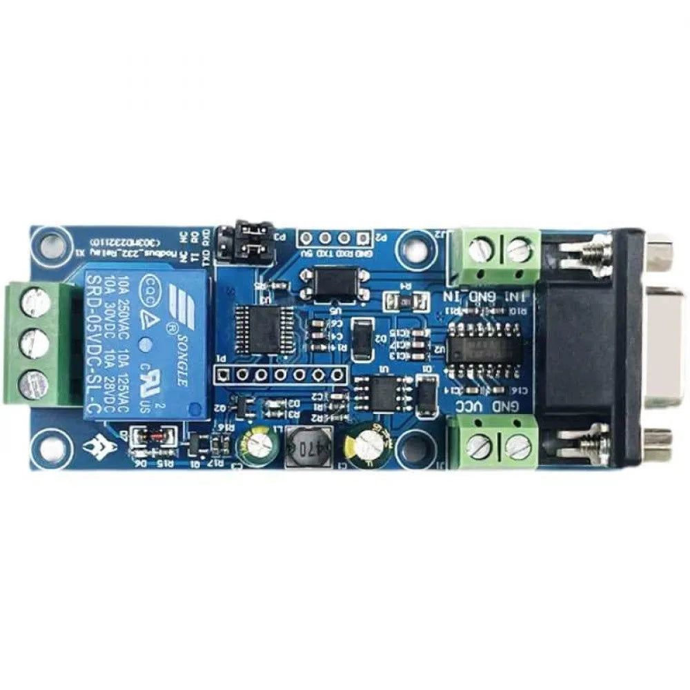DC7-24V Power Supply Modbus RTU Single Relay Module RS232/TTL UART 1 Way Input Relay Board with Relay Switch Indicator Light Vue
