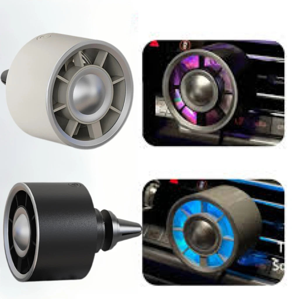 Powerful Wind Car Air Outlet Aromatherapy Fan Colorful Car Air-conditioning Truck Clip Small Fan 2026 USB Charging Mini Car Fan Vue