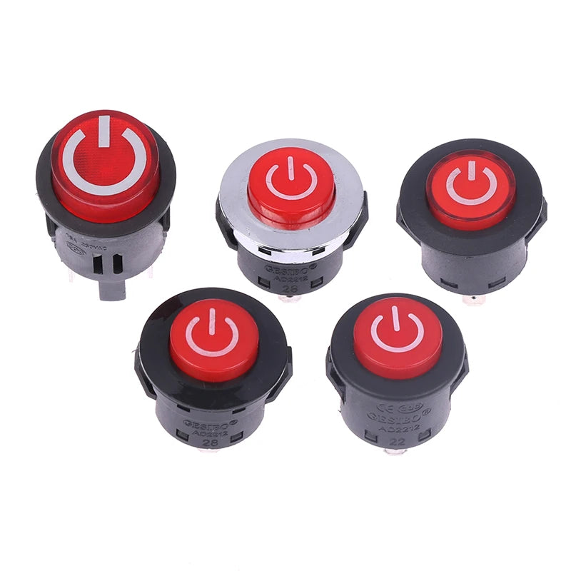 One Button Start Switch For Children's Electric Car 3-pin Power Switch For Baby Battery Car Vue