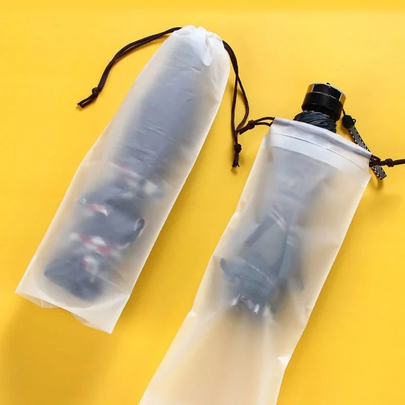 vvocci Storage Bag Umbrella Translucent PlasticWaterproof Anti-dirty Umbrella CoverReusableBags Home Storage Portable Drawstring Vue