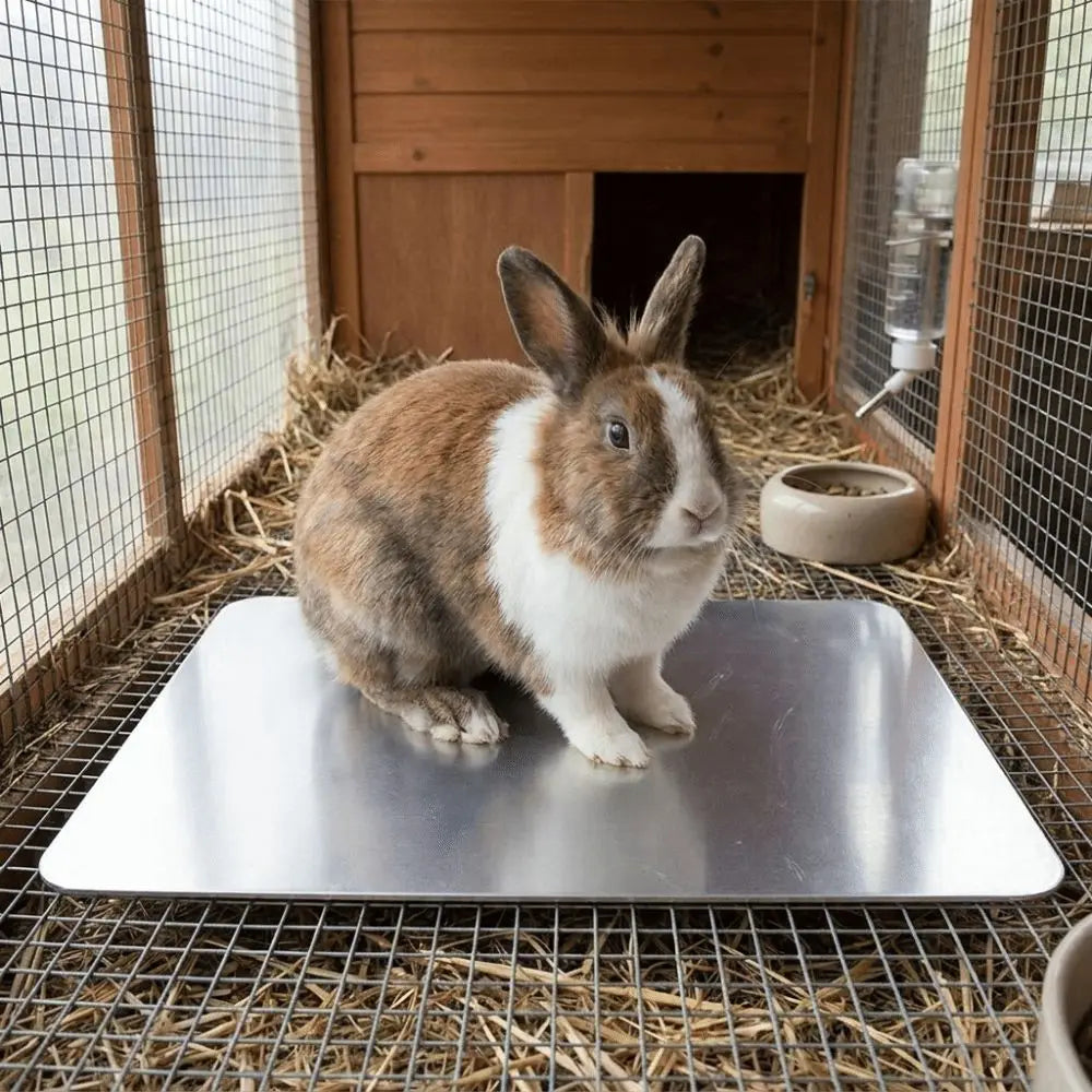 Aluminum Pet Cooling Mat Bite Resistance Lightweight Hamster Heat Dissipation Plate Fast-cooling Portable Cooling Hamster Bed Vue
