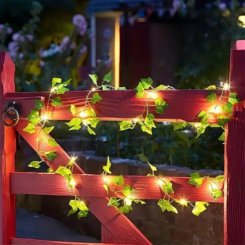 Artificial Ivy Vine LED String Lights, Green Hanging Ivy Leaf Fairy Lights for Indoor Outdoor Home Garden Party Decoration Vue