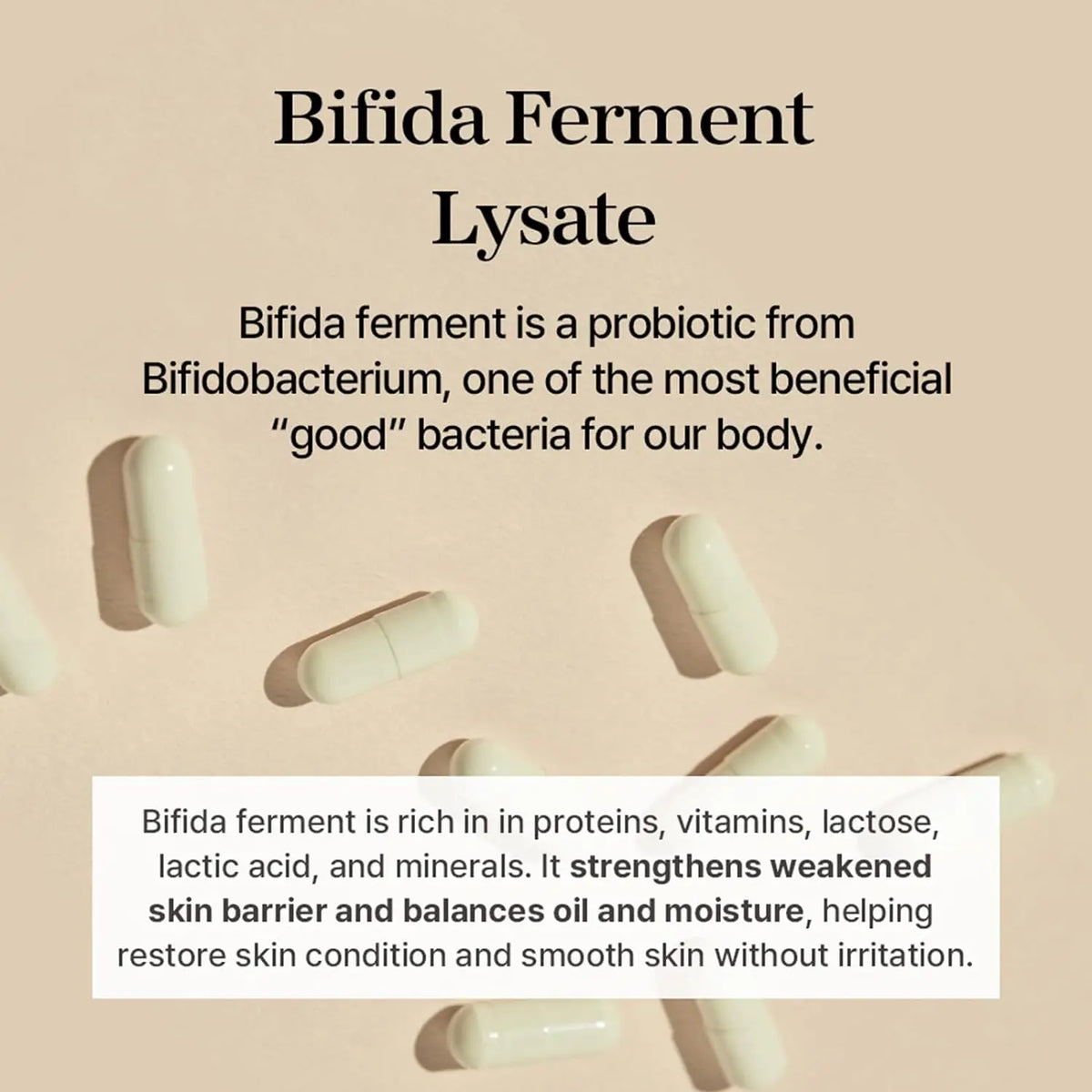 Bifida Yeast Cream Firming Hydrating Moisturizing Cream Elasticity Moisture Balance Radiance Cream Lifting Fade Fine Lines Vue