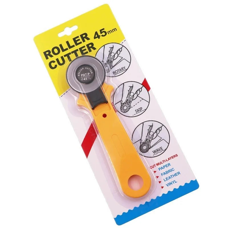28/45mm Rotary Cutter Set Leather Craft Cutting Tool with Ergonomic Handle for DIY Fabric Patchworking Sewing Quilting Crafting Vue 45mm
