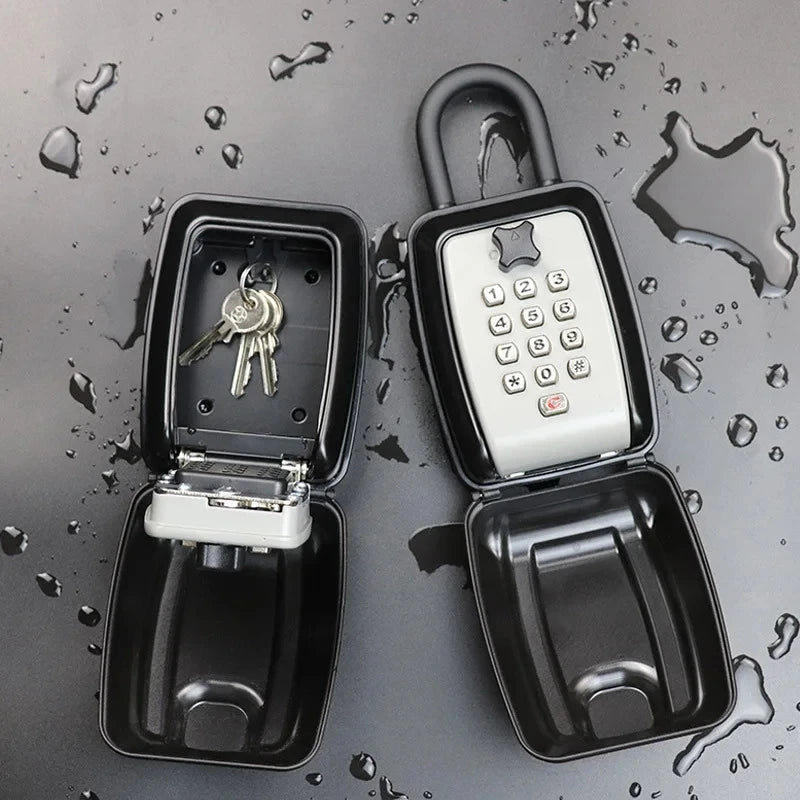 Portable Hook Car Wall-Mount Key Combination Box 12 Digits Code Waterproof Anti-theft Metal Key Storage For Home Garage Office Vue