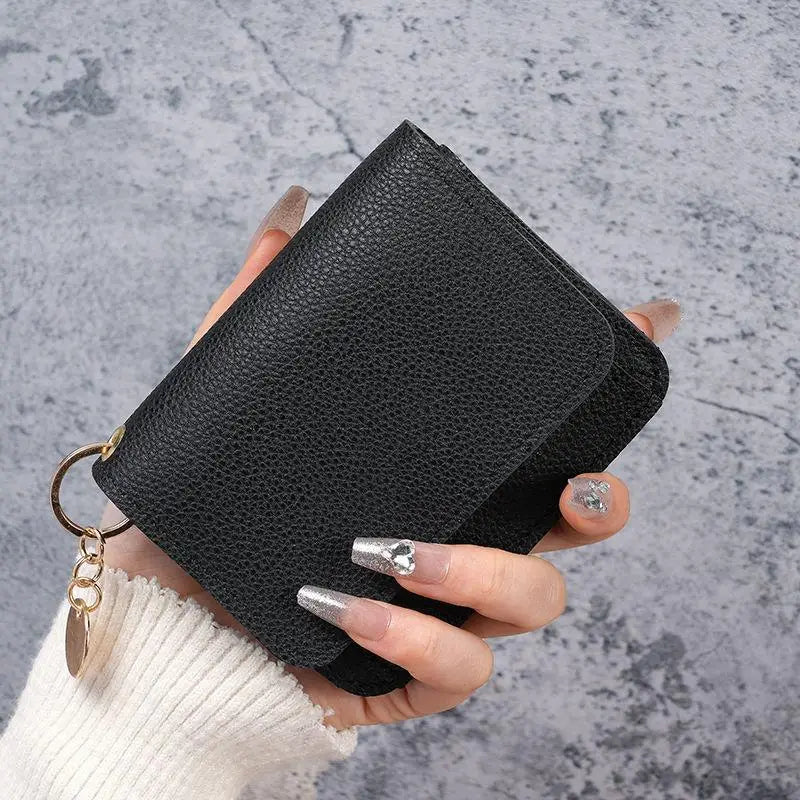 Korean Version Women's Coin Purse Short Fashion Multifunctional Vue Black