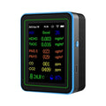 ABKW-Tuya Wifi 12 In 1 Air Quality Monitor Multifunction PM2.5 AQI PM1O HCHO TVOC CO CO2 Screen Display Air Detector Vue Black