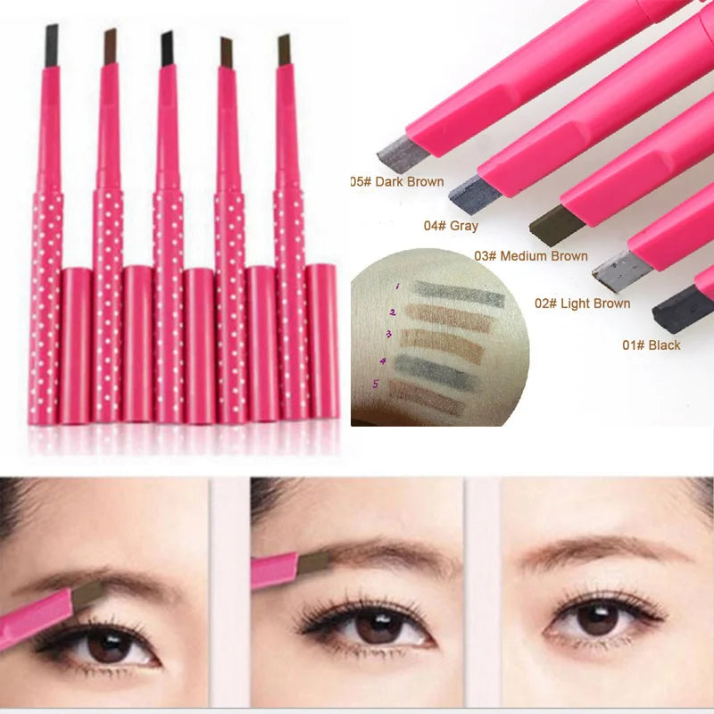 1/2pcs Longlasting Eyebrow Pencil Natural Waterproof Rotating Automatic Eye Brow Pencil Cosmetic Eyebrow Shaping Liner Pen Hot Vue