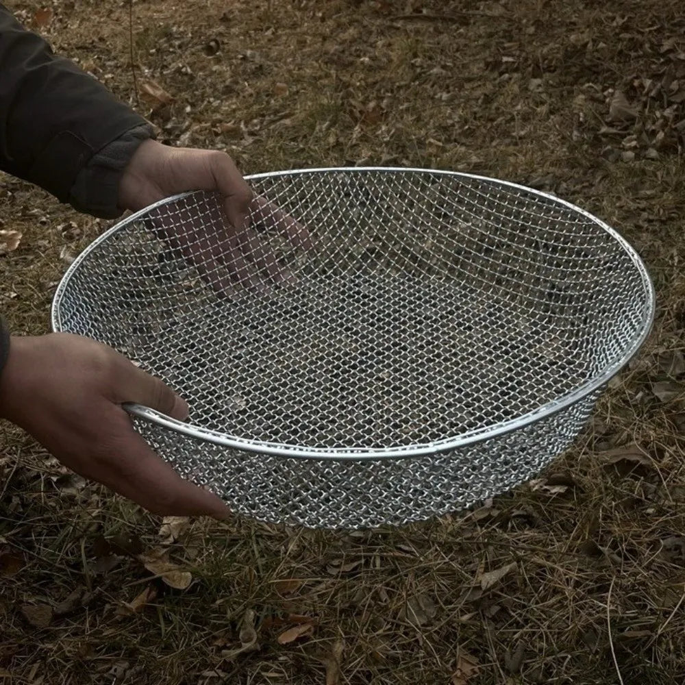 4/6/8 MM Garden Soil Sifter Round Rust-Resistant Gardening Sand Sieve Heavy Duty Sifting Equipment Metal Soil Sieve Vue