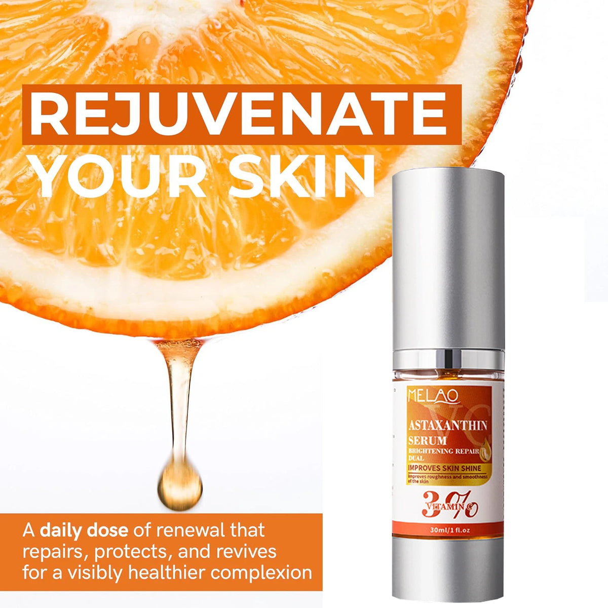 VC Astaxanthin Whitening Serum Remove Dark Spots Freckles Fade Melanin Anti-Wrinkle Brightening Nourishing Face Skin Care Vue