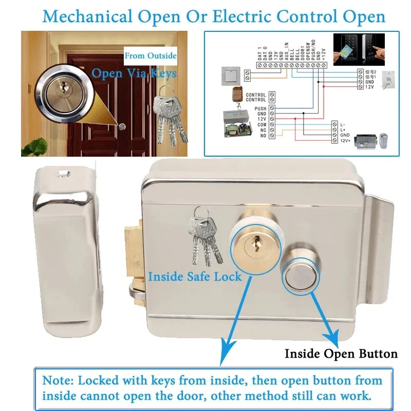 Brand New Electronic Magnetic Door Lock lectric Control Lock For 12V DC Access Control System Video Intercom Door Phone System Vue