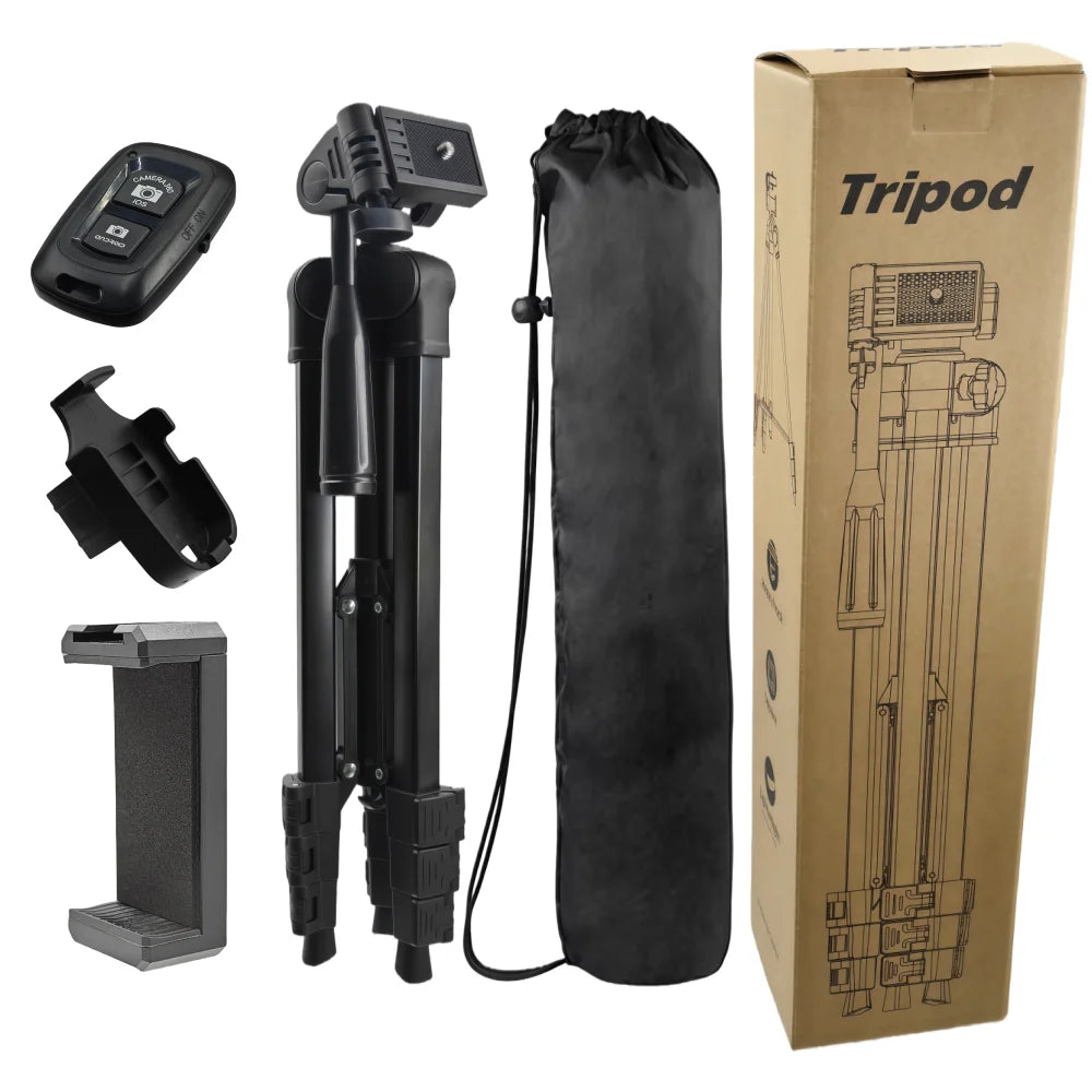 Aluminum Alloy 1.06m Tripod Phone Mount Camera Selfie Remote With Travel Bag Portable Mobile Smartphone Stand Vue Full Set