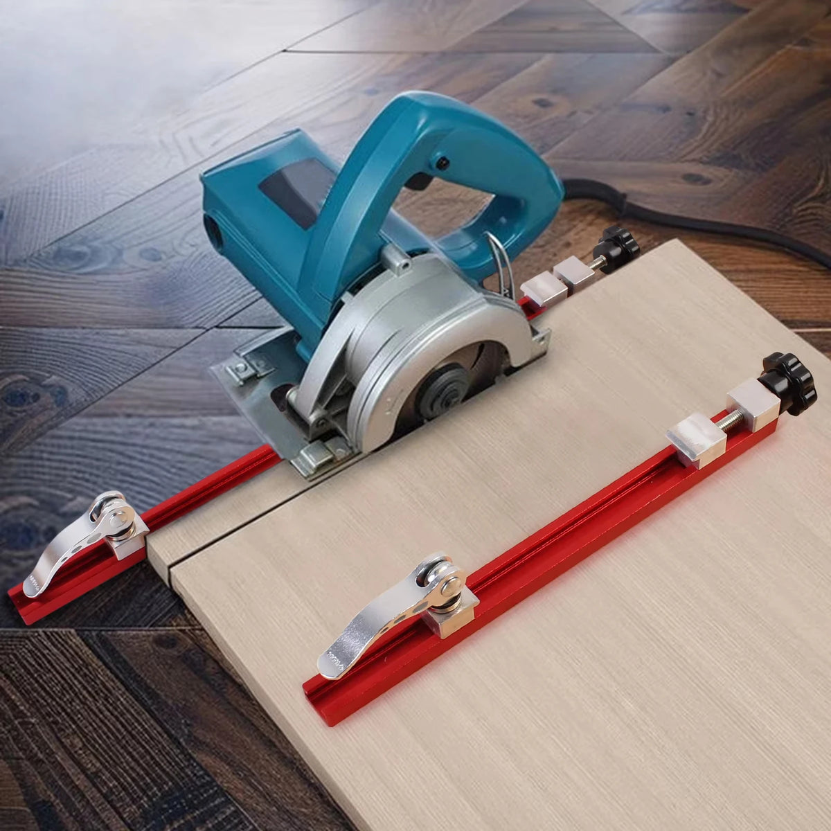 240/360mm Circular Saw Guide Rail, Precision Adjustable Cutting Machine Base Guide for Woodworking, Guide Cutting and Milling Vue