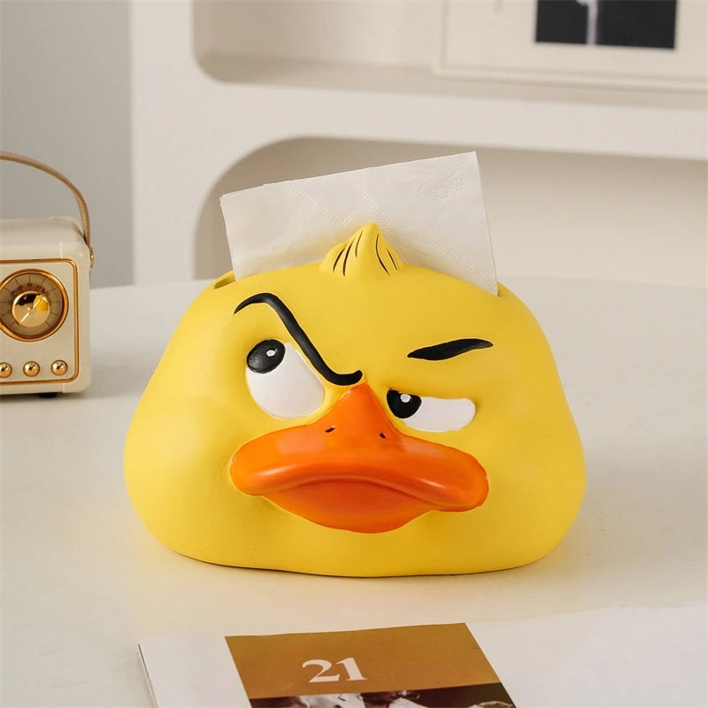 Cute Duck Tissue Box Ceramic Tabletop Dispenser Luxury Elegant Home Display For Living Room Coffee Table Decor Gift For Women Vue
