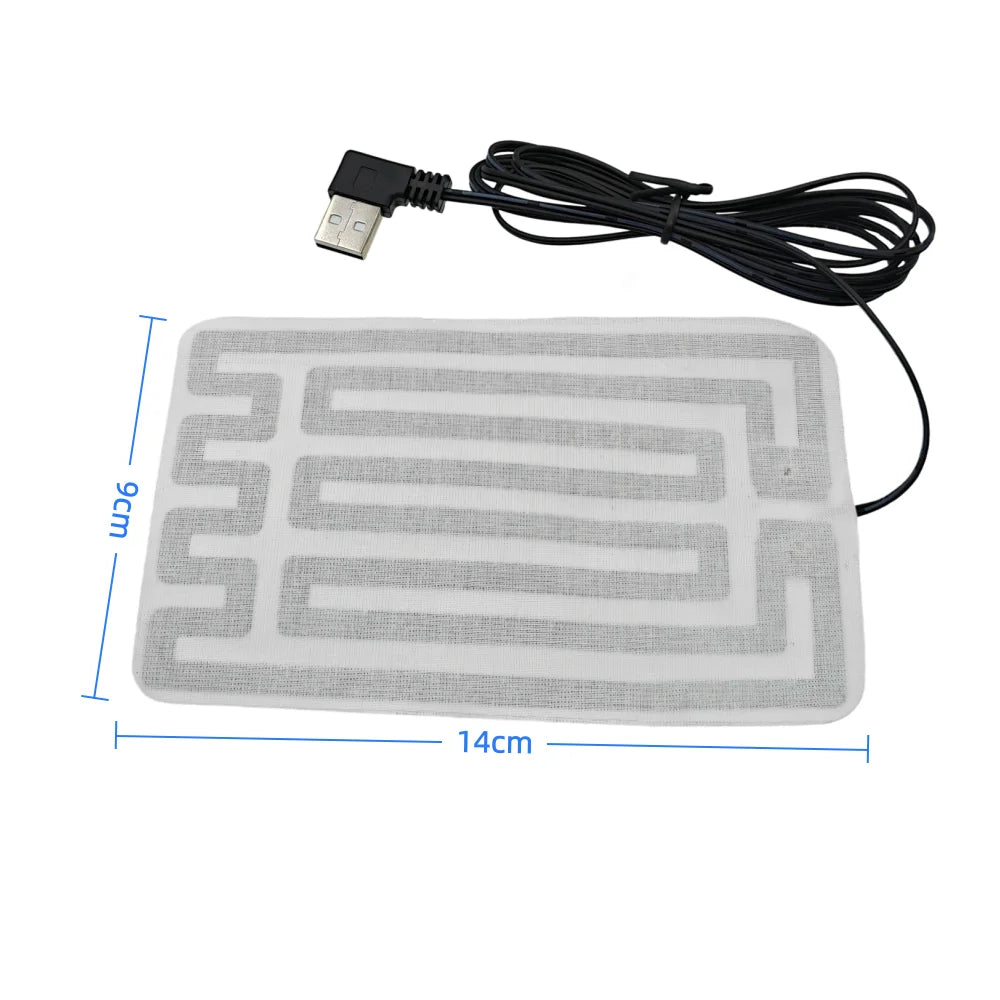 USB Heating Warming Pad Film Carbon Fiber for Hand Gloves Shoe Pocket Warmer Electric 5V Portable Winter Plate Vue