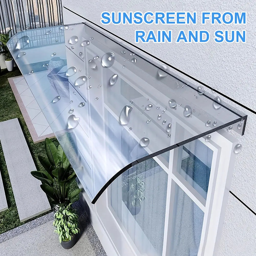 Window Door Wall Canop UV Rain Protection Transparent Invisible Rain Shelter Cover Window Awning Canopy for Sun UV Rain Shelter Vue
