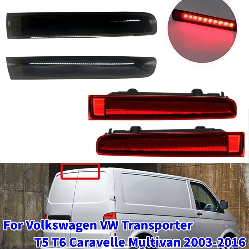 2pcs Car High Mount Third Stop Tail Lamp Brake Signal Light For Volkswagen VW Transporter T5 T6 Caravelle Multivan 2003-2016 Vue