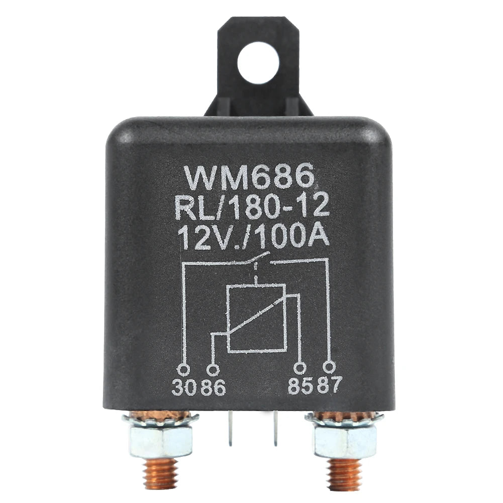 WM686 12V 100 Amp Split Charge/Winch Relay Car Van Boat Mower Starter Relay Vue Default Title