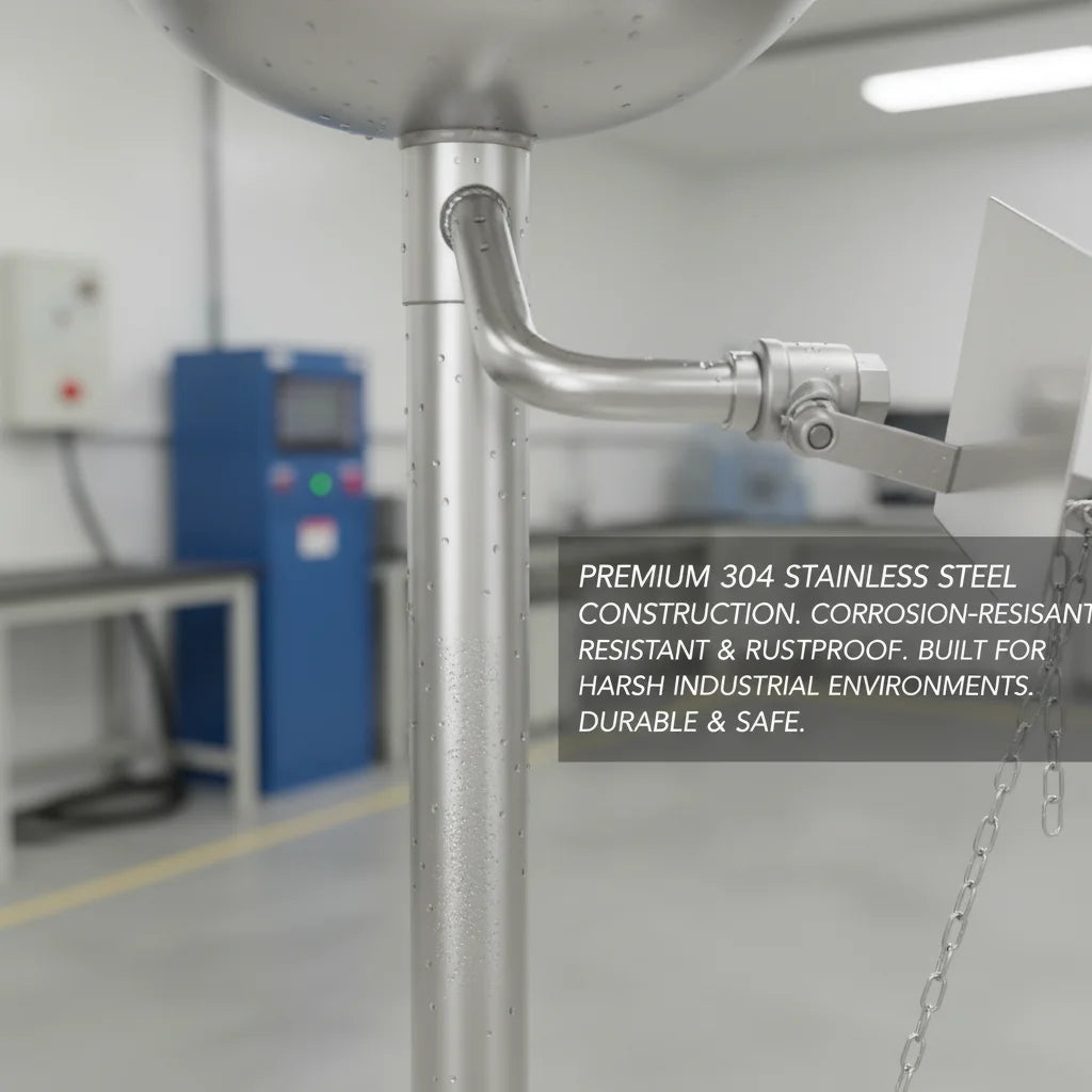 304 Stainless Steel Eyewash Station Foot Pedal – ANSI Compliant Emergency Eyewash Station Vue