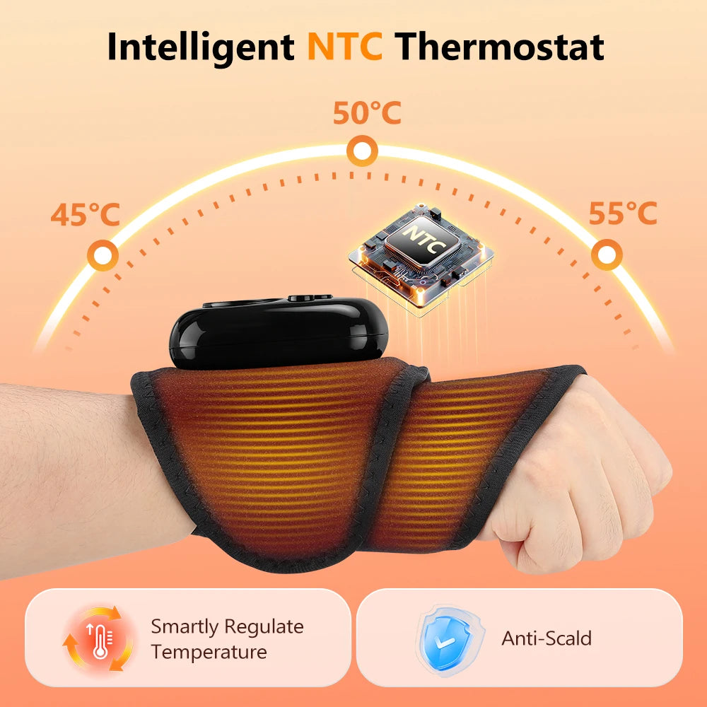 Cordless Heated Hand & Wrist Massager – Air Compression, 4 Modes Hand Massager Device Vue