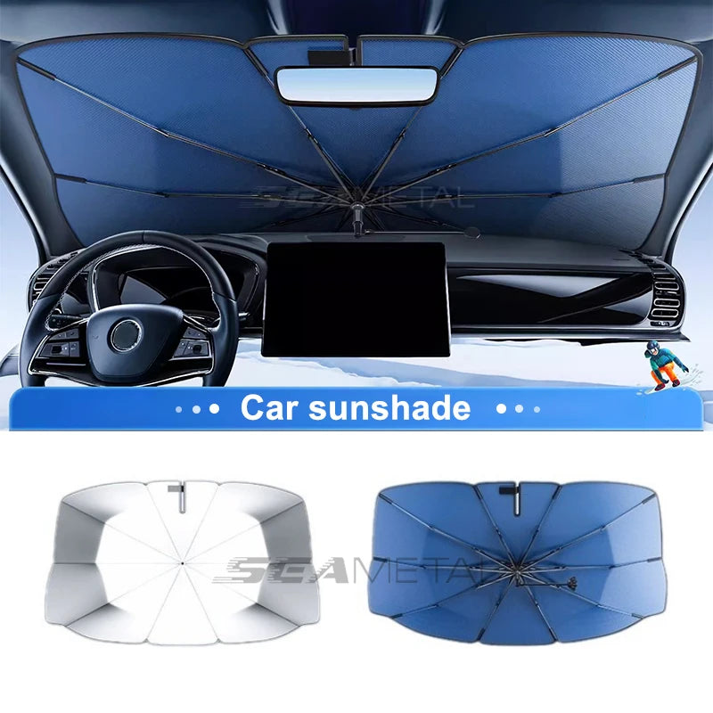 SEAMETAL Car Windshield Sunshade Umbrella Summer Sun Shade Protector Parasol Foldable Interior Windshield Sun Protection Cover Vue 1 pc China Mainland