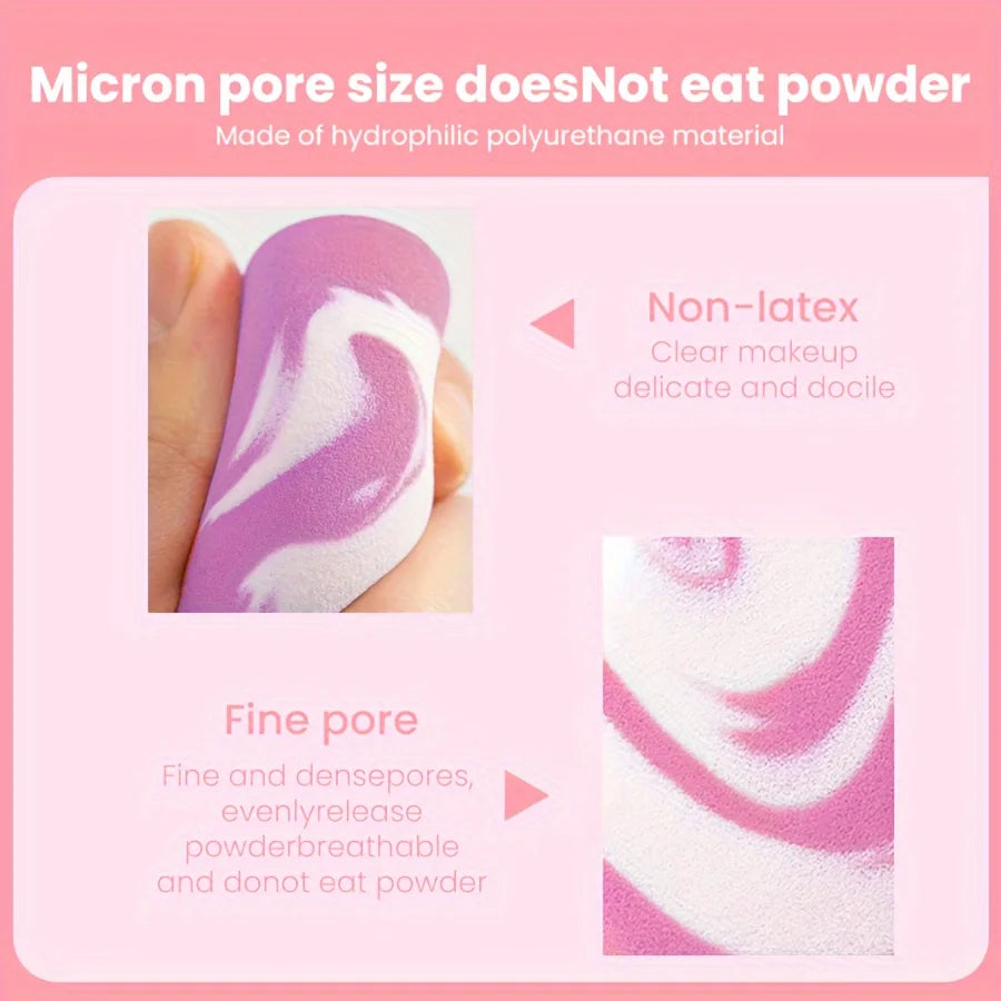 4PCS Makeup Sponge Suitable For Cream & Powder Concealer Loose Powder Makeup Applicator Vue