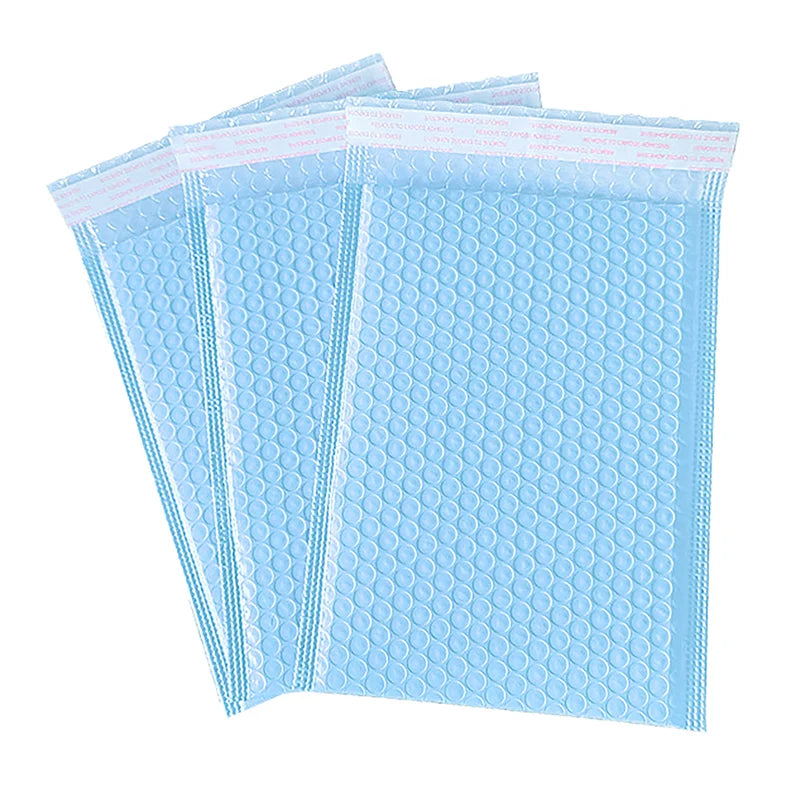 50Pcs Bubble Envelope Self Seal Blue Shipping Packaging Packing Bag Small Business Supplies Mailer Delivery Package Bags Office Vue