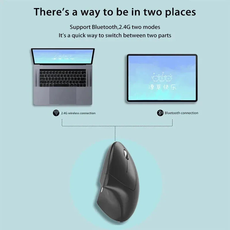 Lenovo Wireless Vertical Mouse Rechargeable Personalised Side Grip Ergonomic Bluetooth 2.4G Silent Gaming PC Computer Mouse Vue