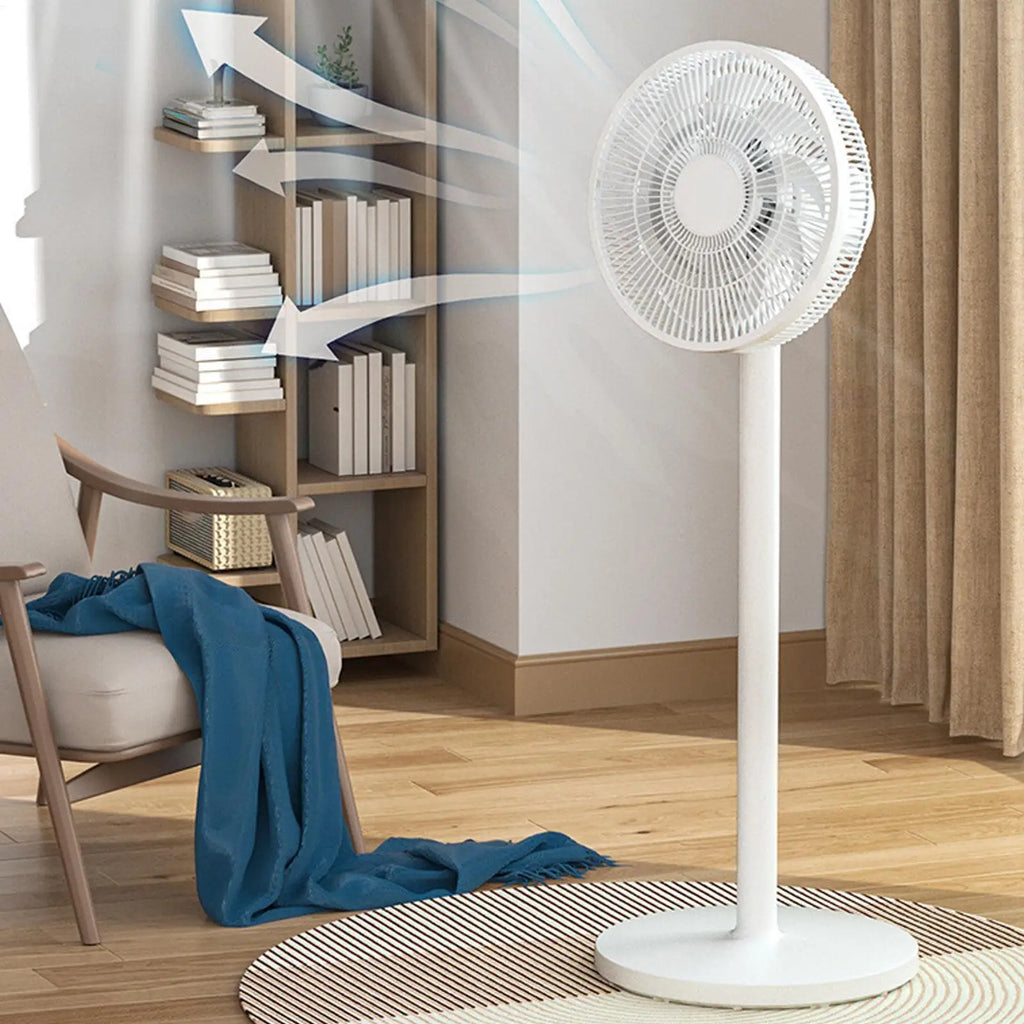 Oscillating Pedestal Floor Fan, Quiet Standing Fan for Bedroom Living Room, Adjustable Height Cooling Fan for Home Office Dorm Vue