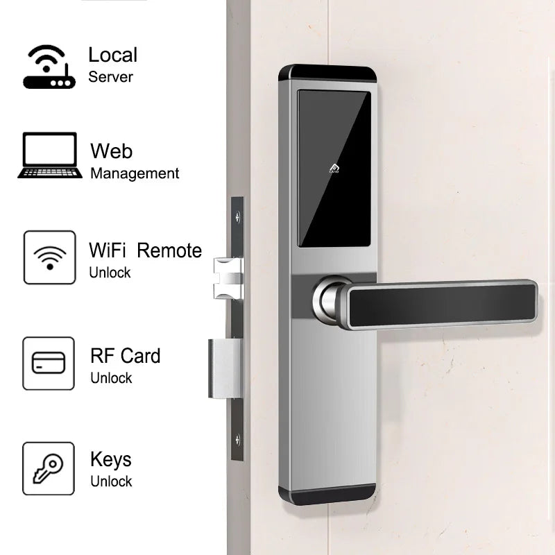 Web-Management Online BLE RFID Hotel Lock System for Wooden Door Vue