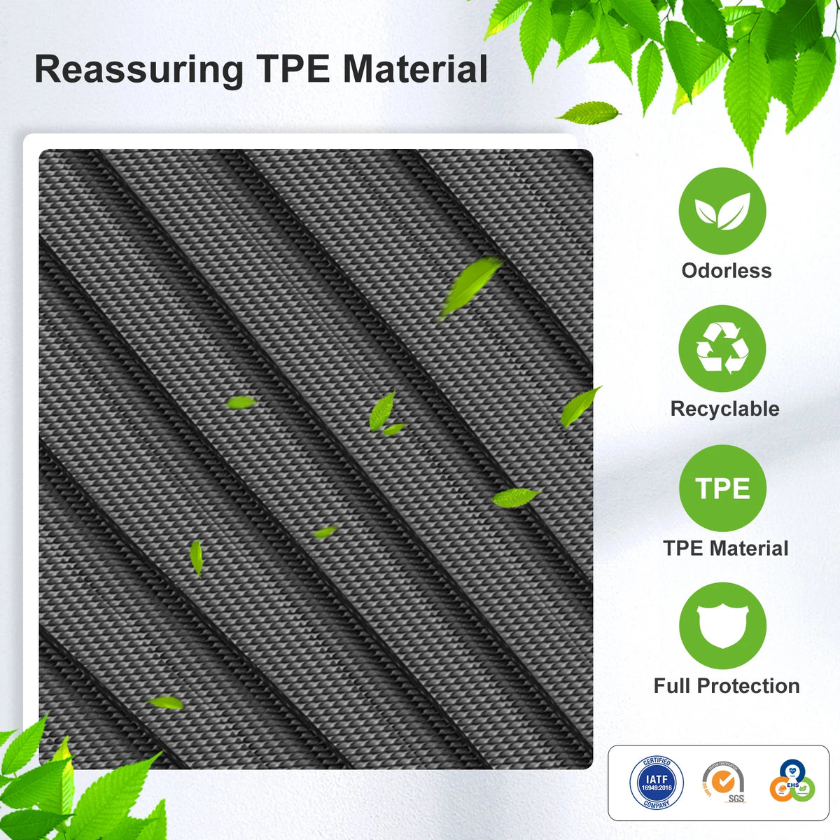 Smabee for Ford Mustang 2015-2026 (NOT for Mustang Mach-E ）Cargo Liner with Subwoofer) Car Floor Mats Trunk Pad TPE Waterproof Vue