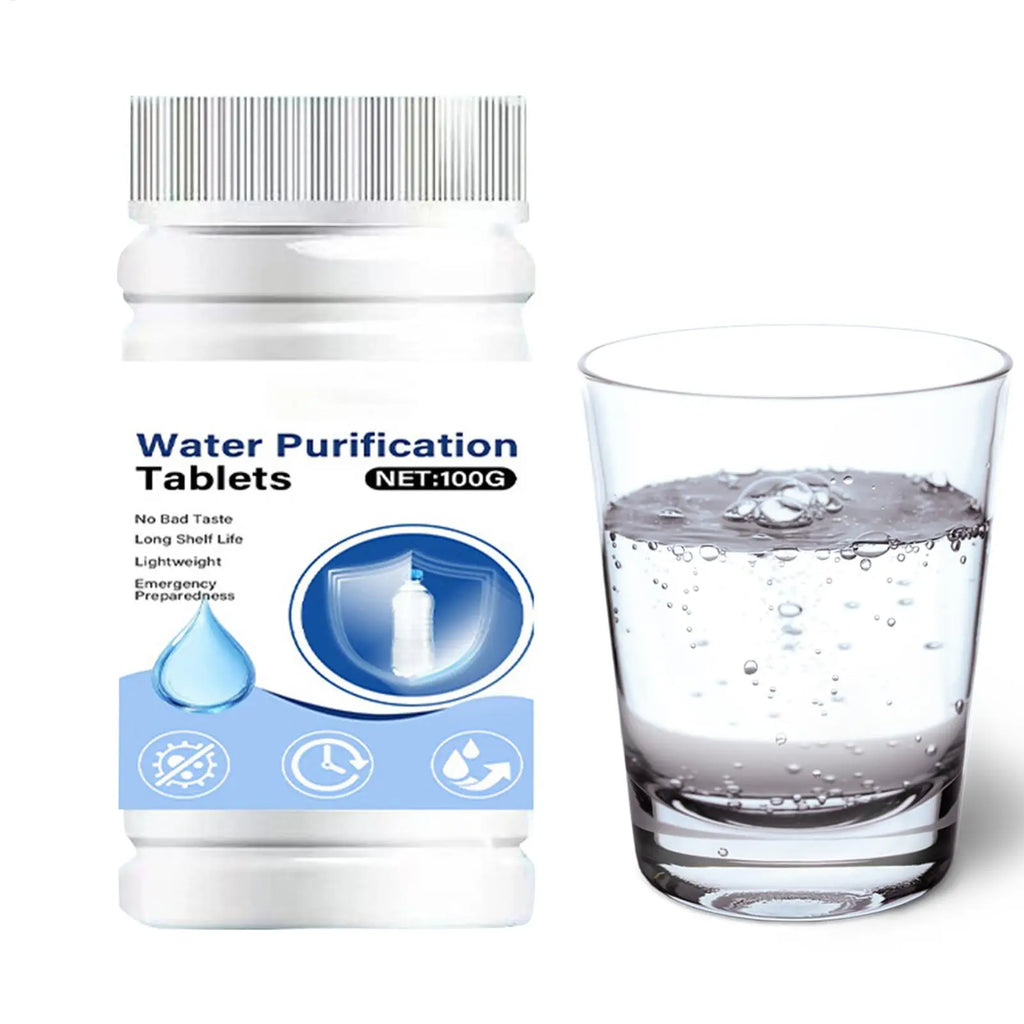 Water Filter Tablets Safe Odorless Portable Effective Camping Hiking Water Filter Tablets for Backpacking Hunting Traveling Vue