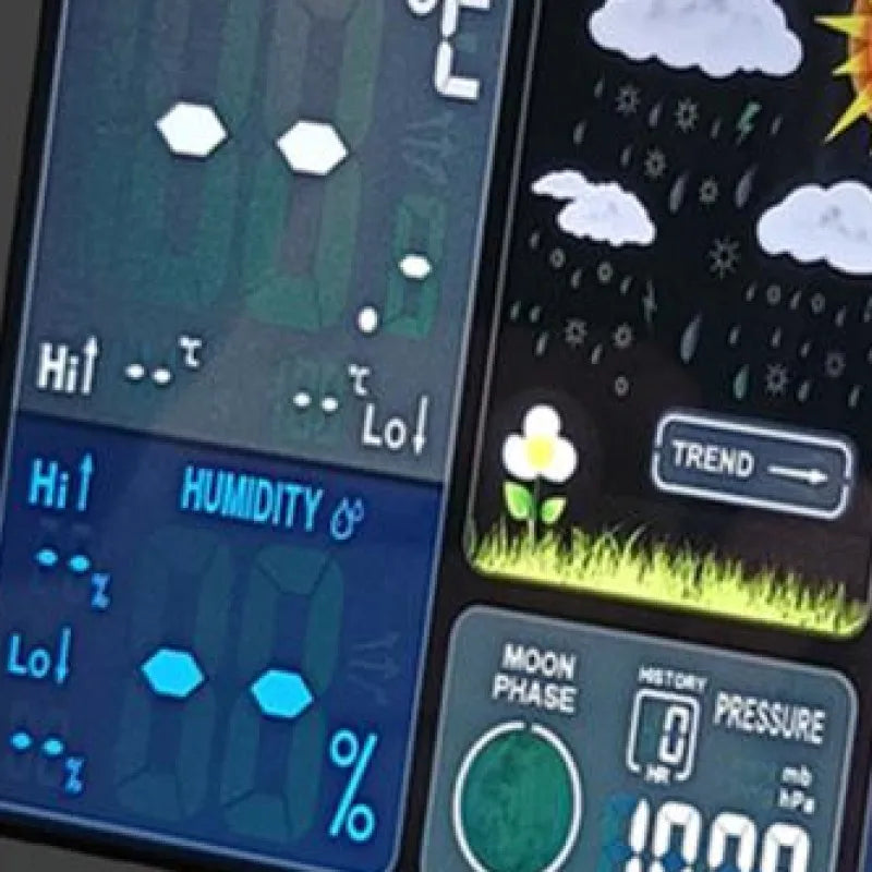 Digital Color Weather Station Clock & Wireless Thermometer Weather Station Clock Vue China Mainland