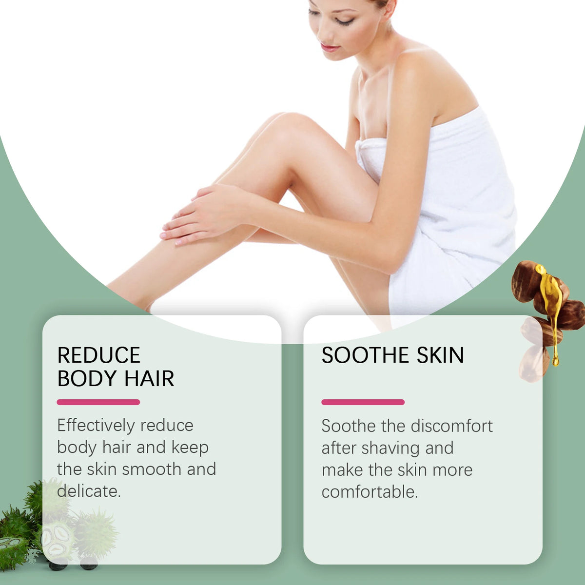 Cyperus Rotundus Hair Removal Care Oil Cyperus Rotundus Plant Oil Body Moisturizing Nourishing Hair Removal Care Oil 60ml Vue