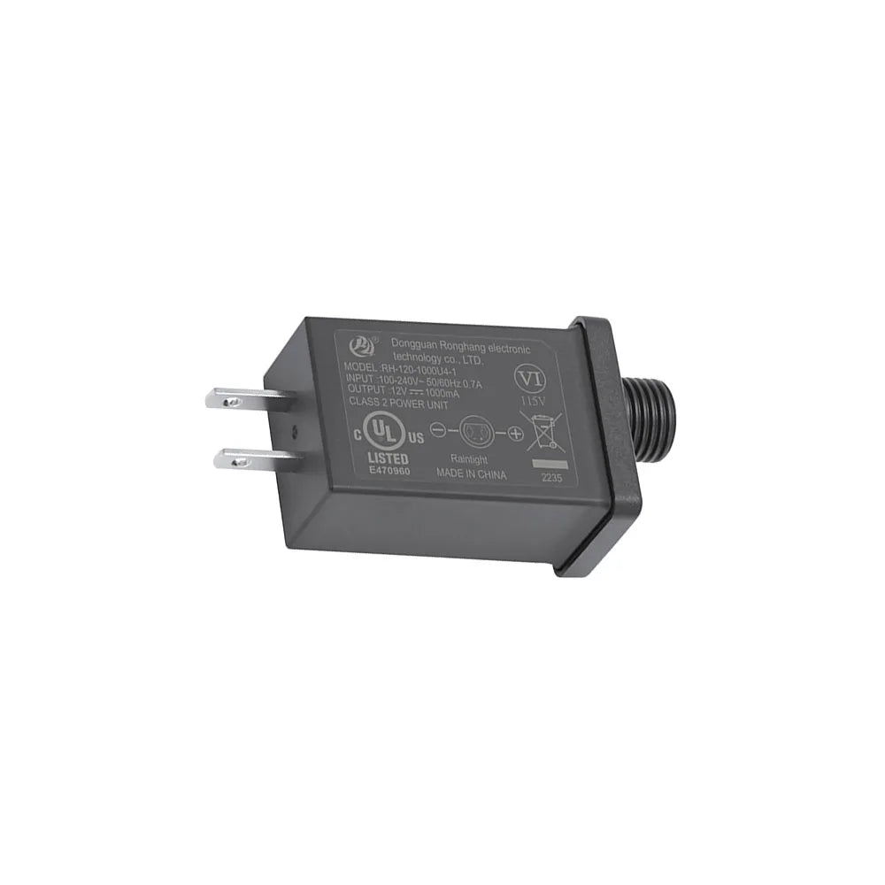 12V 1A Output Class 2 Power Supply Converter IP44 Waterproof Transformer LED Adapter US Plug Replacement Yard Inflatable Adapter Vue