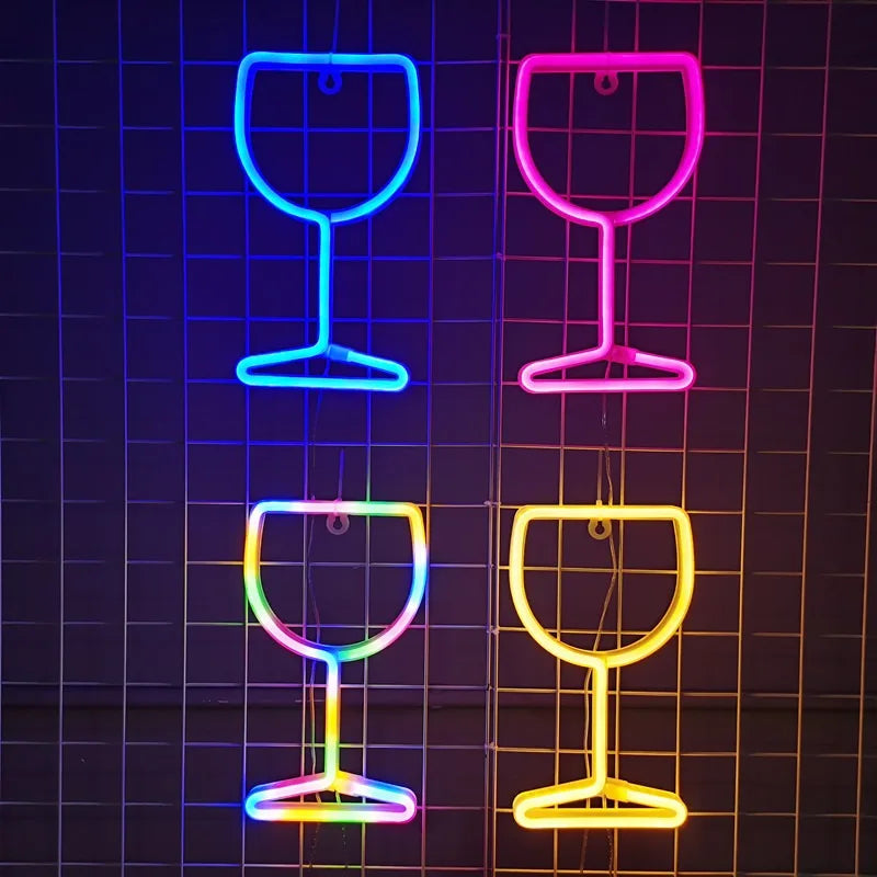 Cheers Beer Mug Bottle Neon Sign LED Wall Art for Bar Pub Home Man Cave Decor Party Wall Lighting with Design Romantic Ambiance Vue