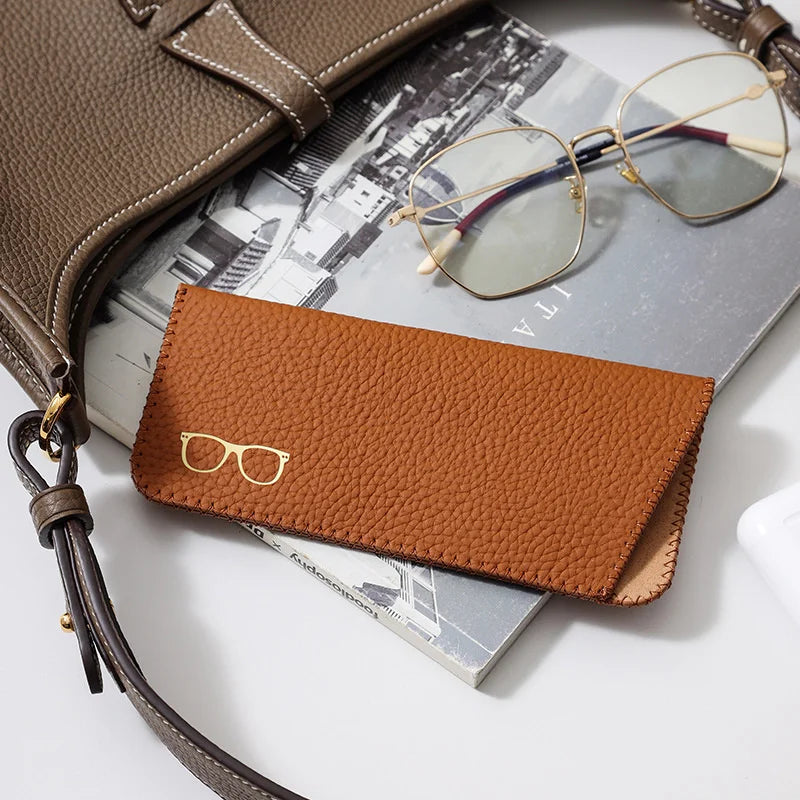 1PCS Unisex Soft Glasses Protective Case Cover Sunglasses Case Box Glasses Bag Eyewear Protector Reading Eyeglasses Pouch Vue Brown