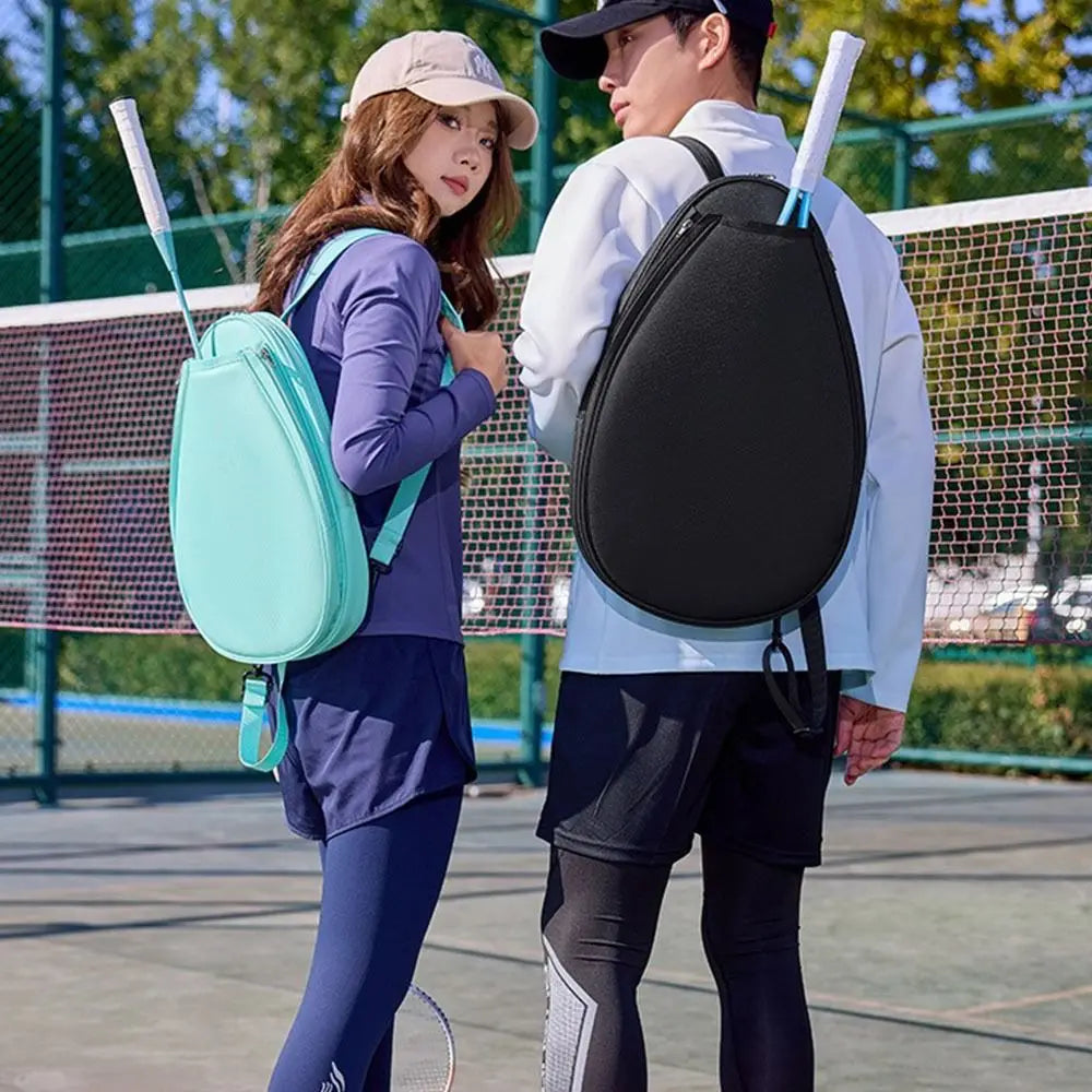 Large Capacity Tennis Backpack Waterproof Zipper Closure Pickleball Backpack Lightweight Solid Color Racquet Bag Vue