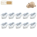 1-10PCS 3D Cartoon Silicone Molds Cat Rabbit Dinosaur Shapes for Pudding Mousse Cake Baking Dessert Tool Durable Easy Clean Vue Style B-10PCS