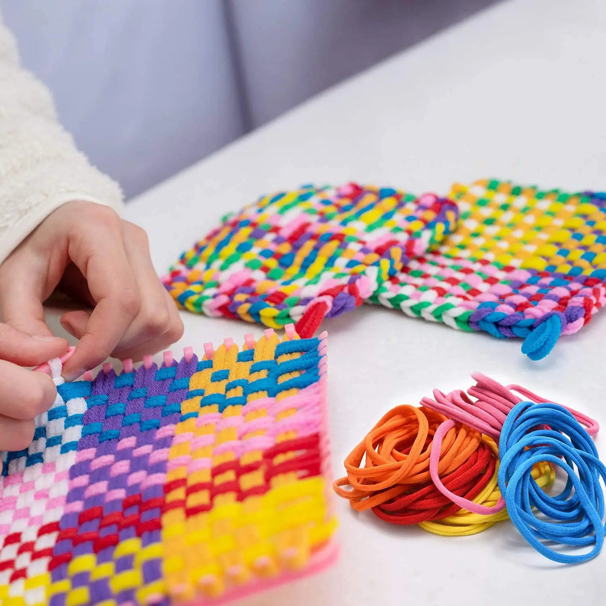 ABKW-192 Pieces Loom Potholder Loops Weaving Loom Loops Weaving Craft Loops With Multiple Colors For DIY Crafts Supplies Vue