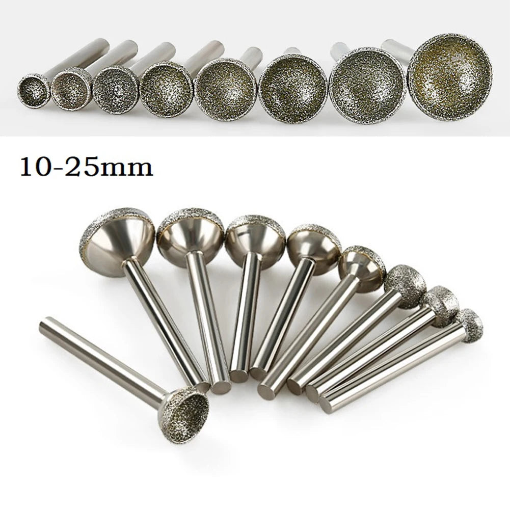 Diamond Mounted Point Grinding Bit 10-25mm Spherical Concave Head Diamond Grinding Bit Vue