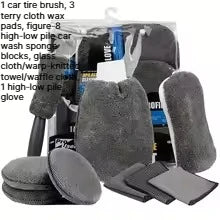 9pcs Microfiber Car Wash Cleaning Kit, Car Wash Supplies, Car Wash Tools, Car Wash Gift Oxford Cloth Set Car Cleaning Cloth Vue