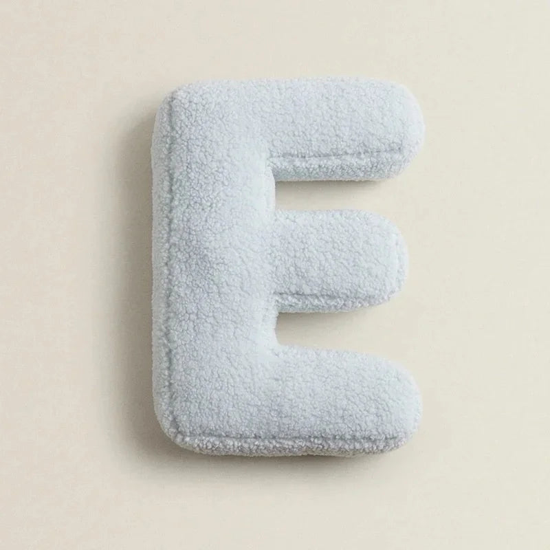 Letter Throw Pillow Personalized Alphabet Cushion Soft Cotton Minimalist Monogram For Sofa Bed Home Decor Kids Teen Gift Vue A5 38x30cm