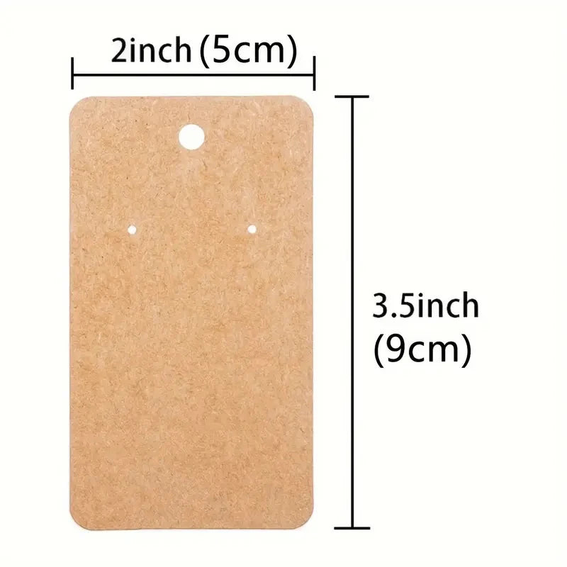 50/100 Pieces Jewelry Display Labels, Paper Earring Display Cards - DIY Nail And Hoop Earring Holders, Packaging Supplies Vue