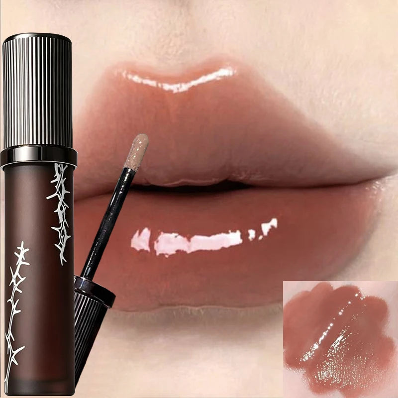 Kobeleen Diamond Shining Water Gloss Mirror Lip Gloss Lasting Moisturizing Easy To Color Do Not Stick To Daily Lipstick Cosmetic Vue