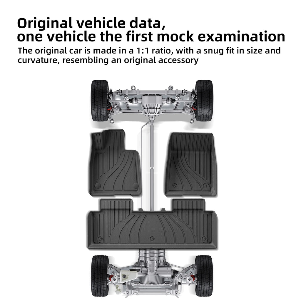 Smabee Left Drive for Xiaomi SU7 2024-2025 Car Floor Mats Cargo Liner Trunk Pad TPE 3D Foot Mat Waterproof Interior Accessories Vue