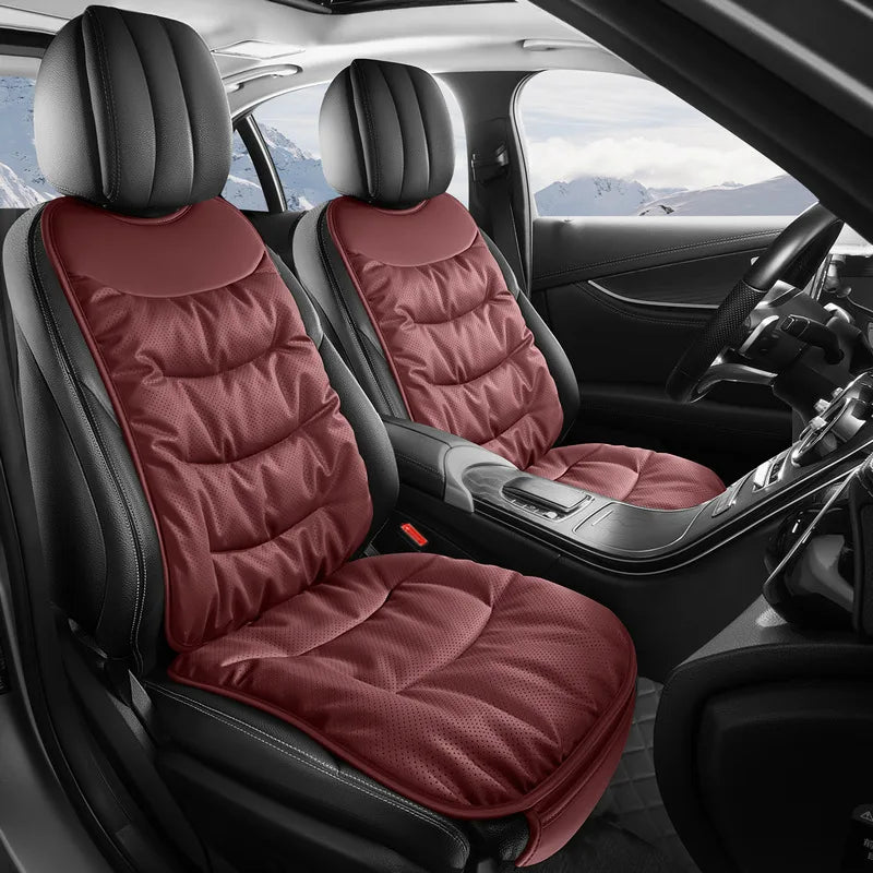 Premium Nappa Leather Car Front Seat Cushion Soft Seat Cover Universal Car Accessories Interior Car Front Seat Protector Cover Vue