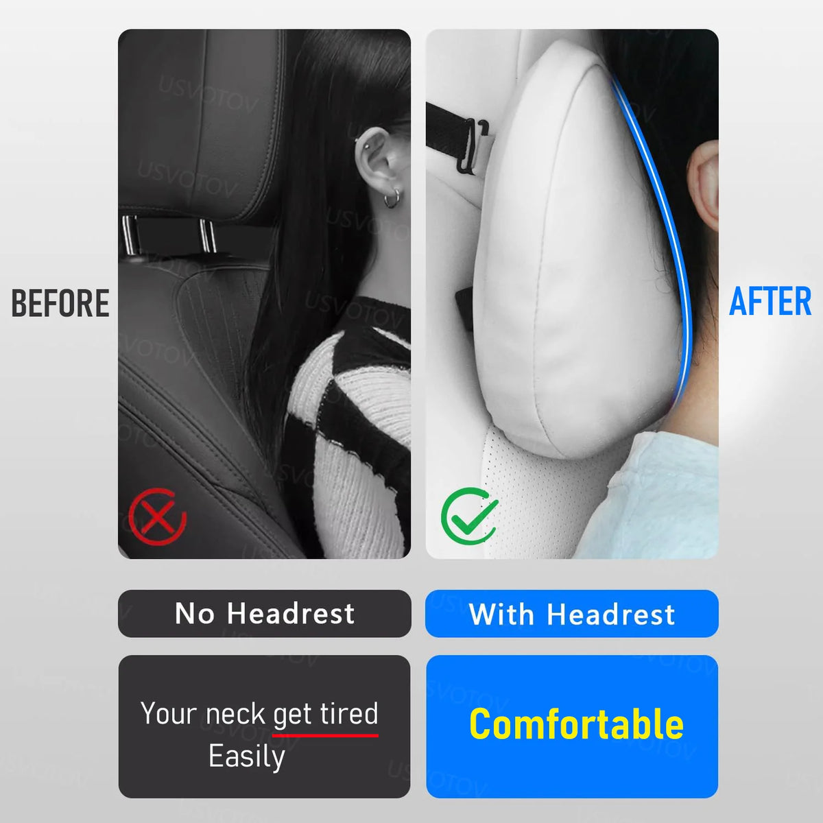 Comfortable Headrest Neck Pillow Support For Tesla Model 3 Y S X YL Genesis Hyundai Tucson Grandeur Avante Kia BMW Mercedes Benz Vue