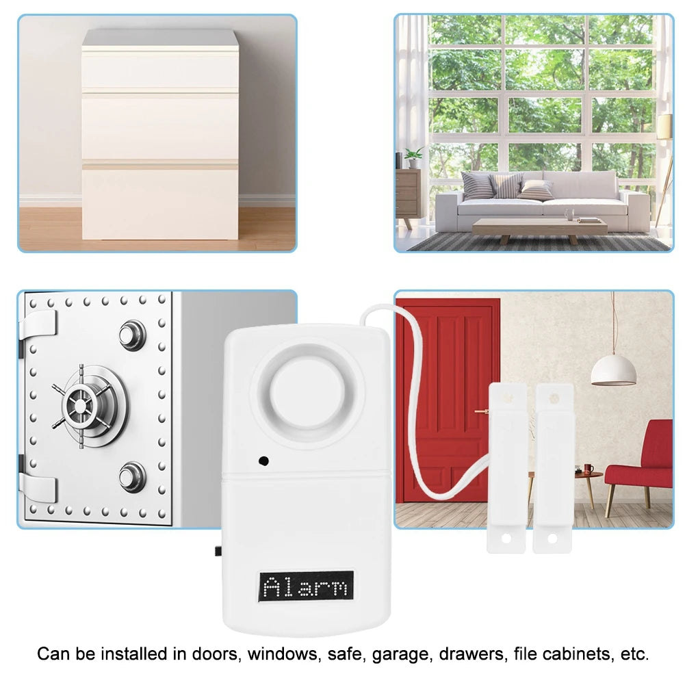 120dB Wireless Home Window Door Magnetic Sensor Burglar Security Alarm System Battery Excluded Window Door Alarm System Vue