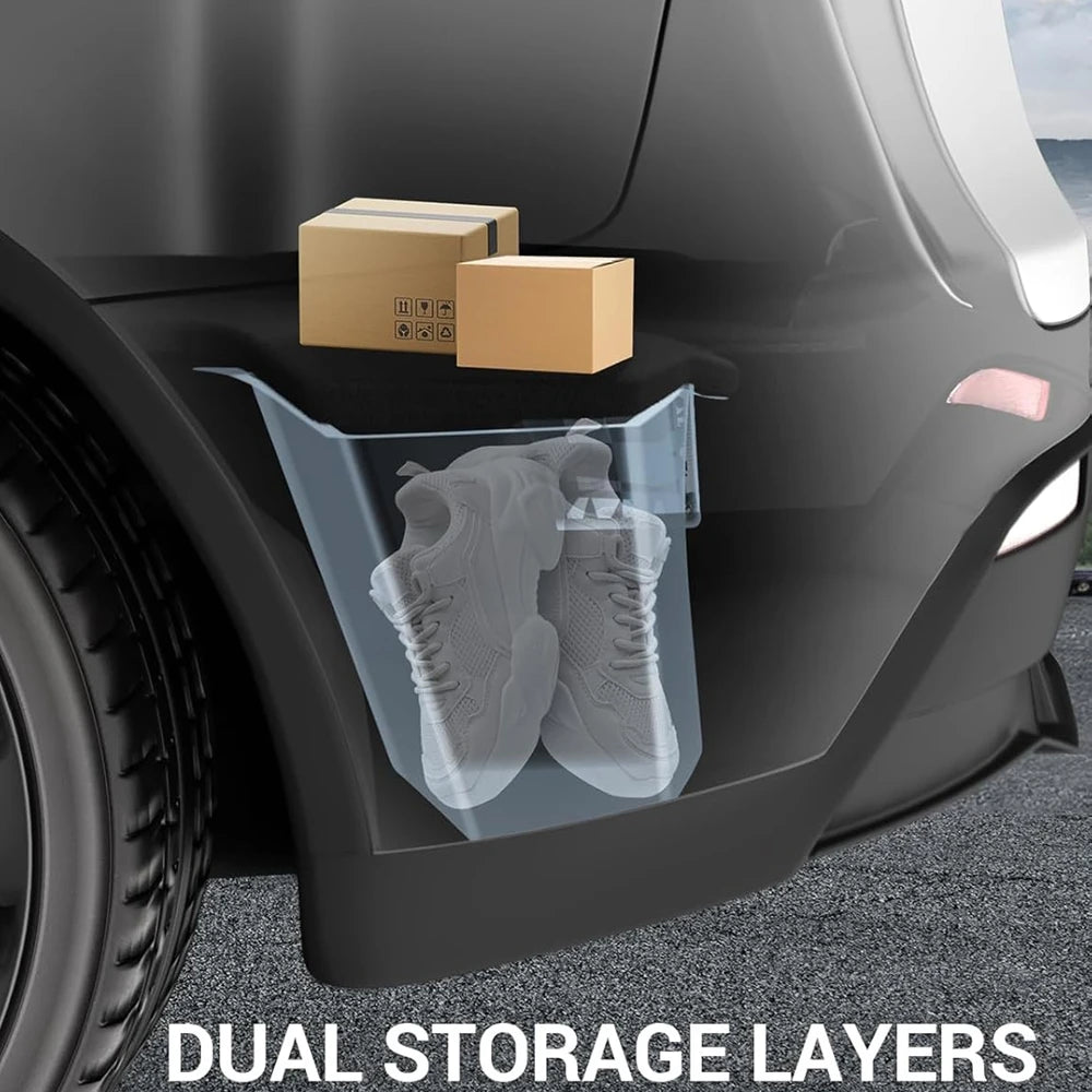 For 2025 2026 Tesla Model Y Trunk Organizer Trunk Storage Bins Rear Trunk Side Storage Box Mats for Model Y Juniper Accessories Vue